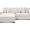 Daury L Shaped Sofa Corduroy - Beige