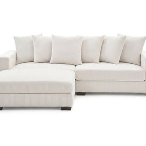 Daury L Shaped Sofa Corduroy - Beige