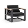 Balmoral 1 Seater Outdoor Aluminium And Teak Arm Chair