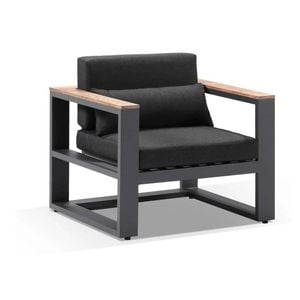 Balmoral 1 Seater Outdoor Aluminium And Teak Arm Chair