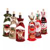 Lifebay Merry Christmas Wine Bottle Cover - Festive Xmas Flannel Decoration