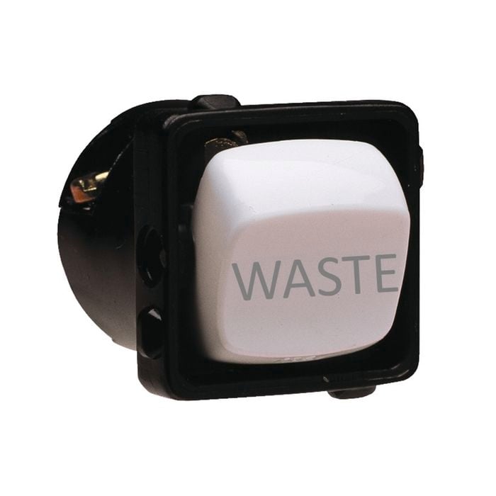 HPM Switch Mechanism Waste Engraved 10amp  White