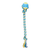 Happy Tails Blue And Yellow Ball Rope Dog Toy