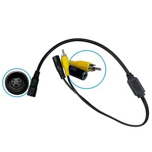 S-Video Female 4-Pin Mini DIN To Male RCA Converter Adaptor for Reverse Camera