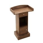 Podium Lectern Stand Wood Presentation Podium Stand Storage Church Pulpit