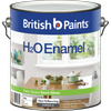 British Paints White Semi Gloss H2O Enamel Paint - 4L