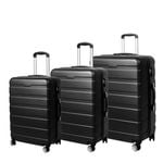 Slimbridge 3PCS ABS Carry On Luggage Black