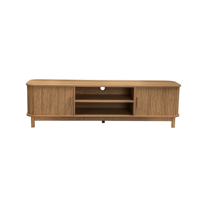 Ribbed Entertainment TV Unit Natural