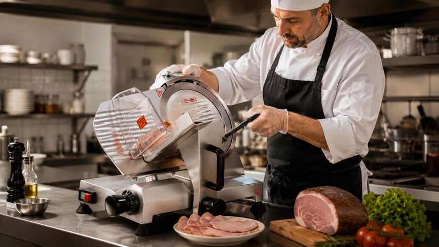 Commercial meat slicer