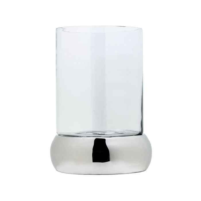 Ssh Collection Carmichael Large 34cm Tall Hurricane Lamp - Nickel