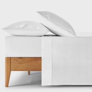 Dreamaker 400TC Premium Cotton Sateen Sheet Set White Double Bed