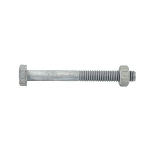 Zenith M8 x 150mm Hot Dipped Galvanised Hex Head Bolt And Nut - Each