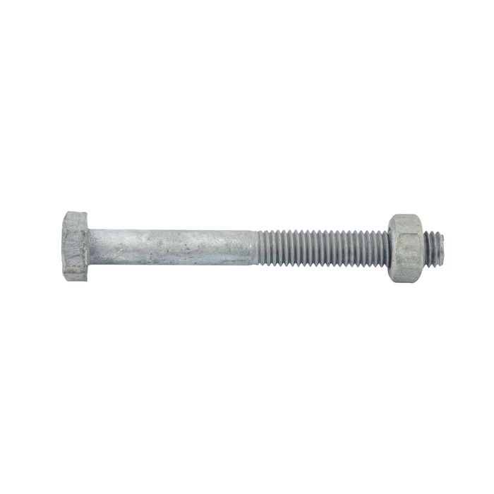Zenith M8 x 150mm Hot Dipped Galvanised Hex Head Bolt And Nut