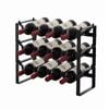 Artiss Wine Rack Metal 12 Bottles Modular Black