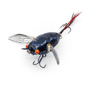 Chasebaits Ripple Cicada 43mm Soft Plastic Topwater Fishing Lure 01 Red Eye