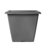 All Set 35 x 30cm Charcoal Square Plastic Pot
