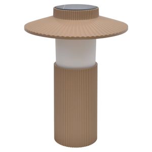24.5cm Brown Beige Solar Pleated Hat Table Lamp