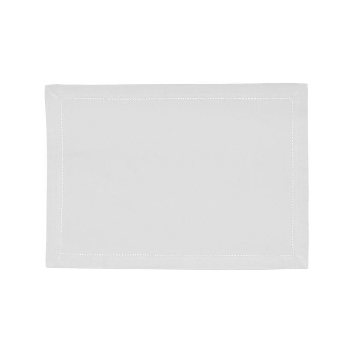 RANS Elegant Hemstitch Placemat - White