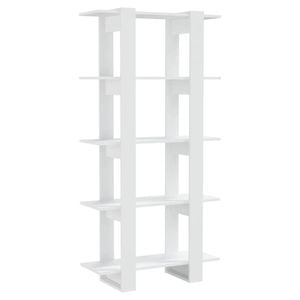 vidaXL Book Cabinet/Room Divider White Engineered Wood Bookcase Storage Rack