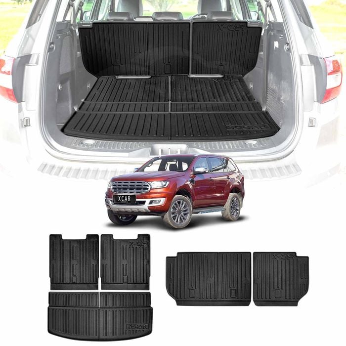 Boot Liners Back Seat Protector for Ford Everest SUV 2015-2022 All Weather Heavy Duty Kick Mats