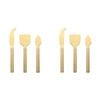 2x 3pc Ecology Forge Stainless Steel Cheese Kitchen Serving Knives Matte Gold