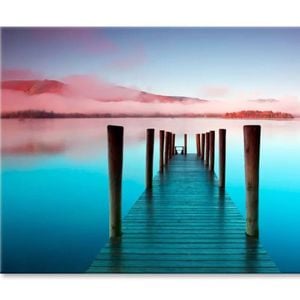Pier Is a Landing Stage on The Banks  Print 100% Australian Made 75 x 50cm  (Stretched)