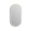 Attica 900 x 450mm Brushed Gold LED Pill Framed Mirror