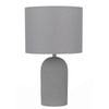 Telbix Fevik Industrial Table Desk Lamp Light Concrete Fabric Metal Grey