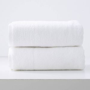 2pc Renee Taylor Aireys 650gsm Zero Twist Bath Sheet Snow