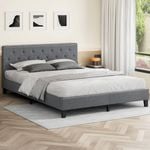 ALFORDSON Bed Frame Tufted Headboard King