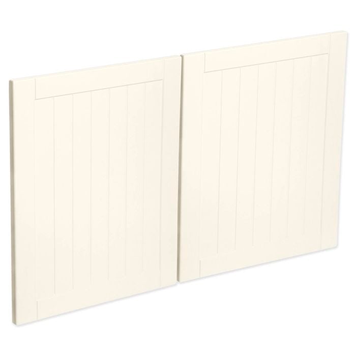 Kaboodle 900mm Antique White Country Medium Rangehood Doors - 2 Pack