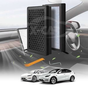 Tesla Model 3 2017-2023 and Model Y 2021-2024 Air Filter HEPA with Activated Carbon Charcoal