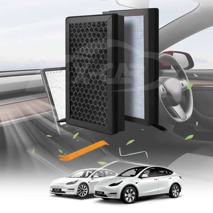 Tesla Model 3 2017-2023 and Model Y 2021-2024 Air Filter HEPA with Activated Carbon Charcoal