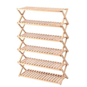 Sherwood Vivonne 6-Tier Bamboo Storage Rack, Natural Colour 103x70x27.5cm