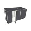 Build-a-Shed 1.5 x 3.7 x 2m Single Hinged Side Door Skillion Shed - Grey