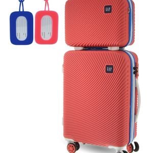 Gap Cabin Hard-shell Luggage & Mini Beauty Travel Case Set W/ Tag Coral