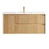 Attica Baia 1200mm English Oak Fluted Vanity With Ceramic Top