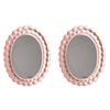 2PK Urban Resin/Wood Lotti Petal Oval Mirror Frame 5x7in 22x18cm Pink