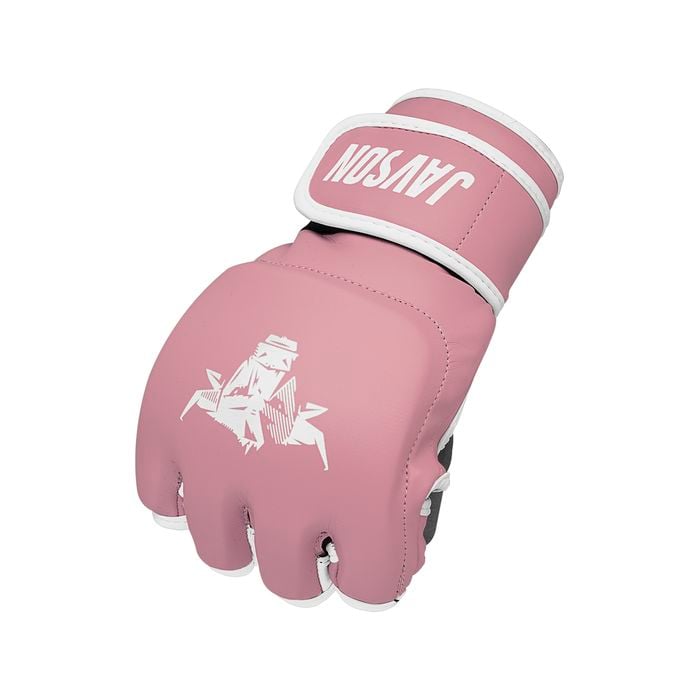 MMA Gloves Grappling Sparring Boxing Bag Training by Javson - Pink / White L/XL