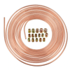 PriceDumb 25Ft 3/16" OD Copper Nickel Brake Line Tube Tubing Kit with 15Pcs Nuts Fittings