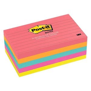 Post-it Notes Lined Assorted 73x123mm (5pk) (Capetown)