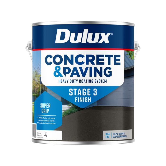 Dulux 4L Concrete & Paving Super Grip Medium Tint - 4L