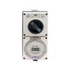 Deta 10A 250V Industrial 3 Pin Flat Switched Outlet