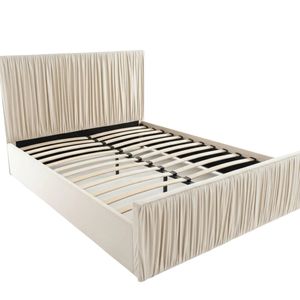 Blaine Velvet Bed Frame Beige - Double