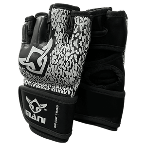 BLACK & WHITE KIDS MMA GLOVES