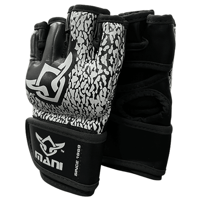 BLACK & WHITE KIDS MMA GLOVES
