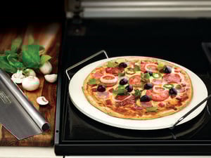 Pizza on a bbq plate