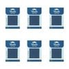 6pk Malli Sewing Polycotton Iron-on Mender Fabric Repair Patch 1224x9cm Blue