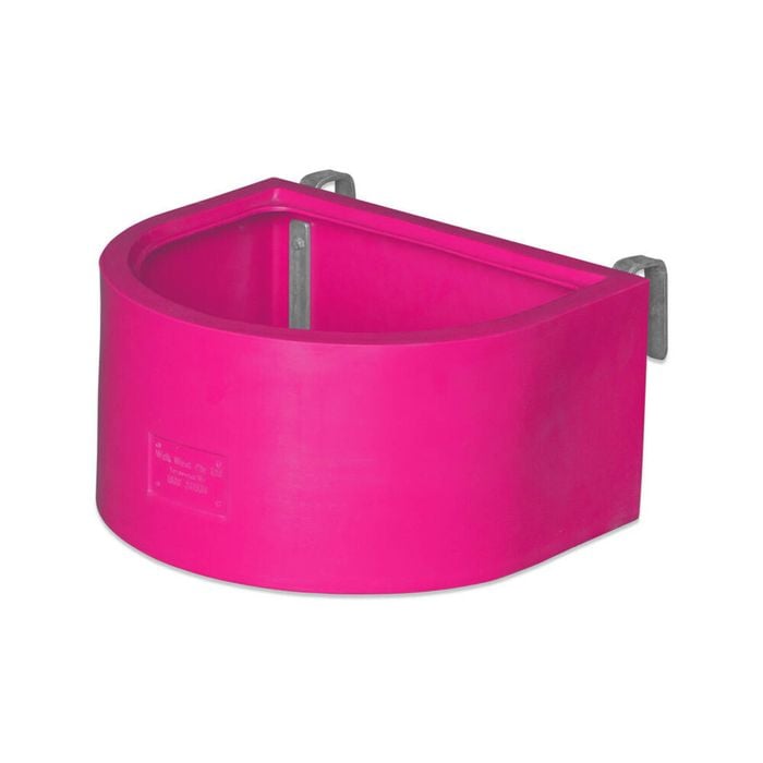 AgBoss D Shape Horse Sables and Paddock Fence Feeder 45L Pink
