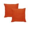 Pair of Pure Linen European Pillowcases 60x60 cm Mandarin